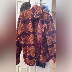 The North Face Purple and Orange Fleece Jacket